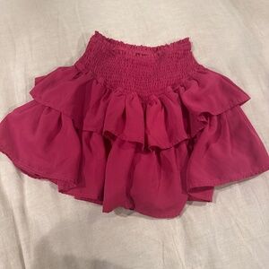 Pink ruffle skirt